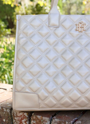 Shane Tote Nude Diamond Quilted