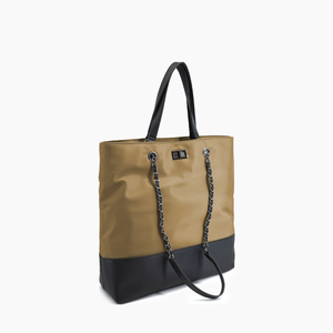 Nylon Tote in Ivory or Taupe