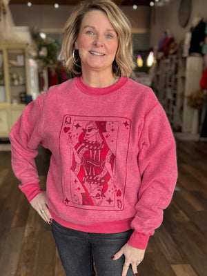 Vintage Queen of Hearts Sweatshirt