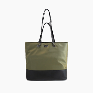 Nylon Tote in Ivory or Taupe