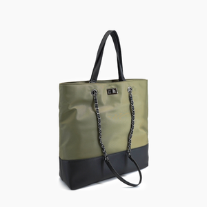 Nylon Tote in Ivory or Taupe