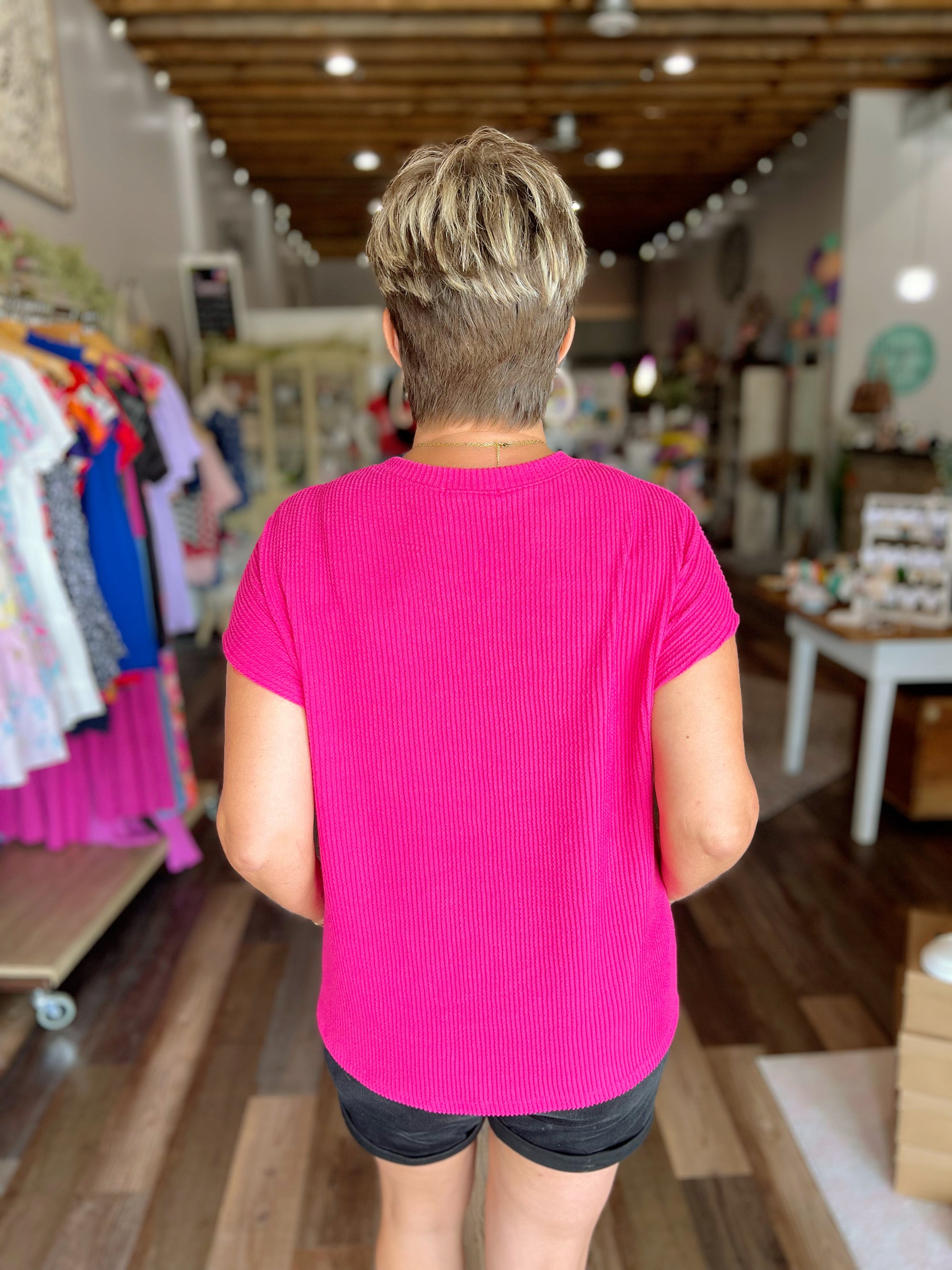 Ready For The Weekend Top in Magenta