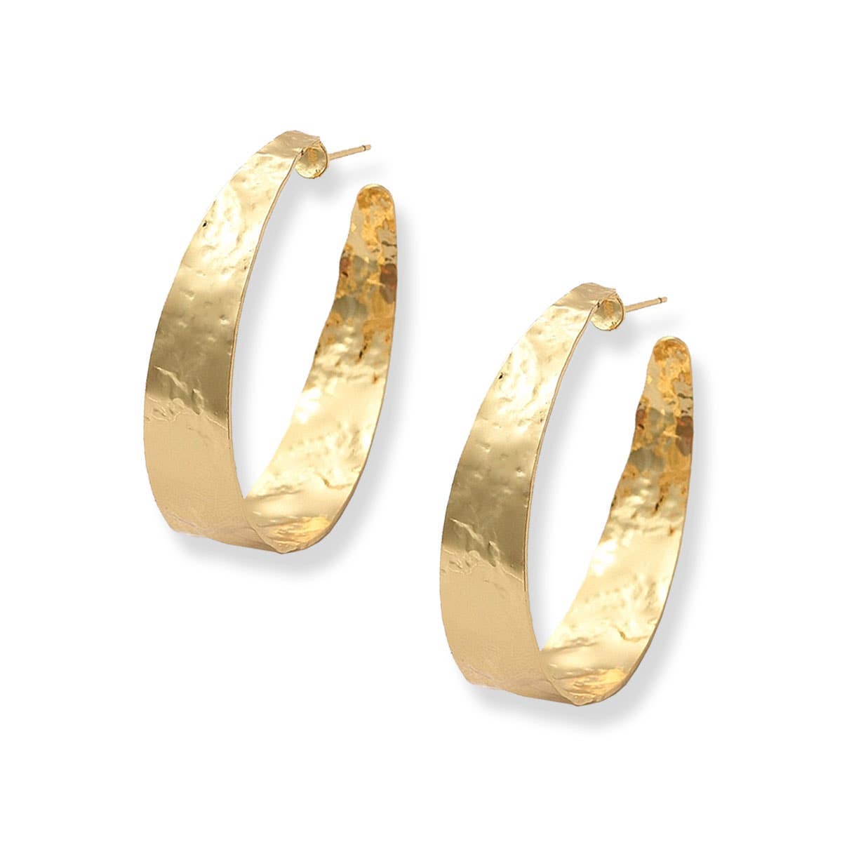 Laura Hammered Hoop Earrings