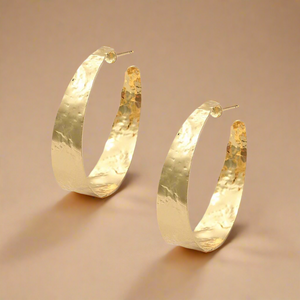 Laura Hammered Hoop Earrings