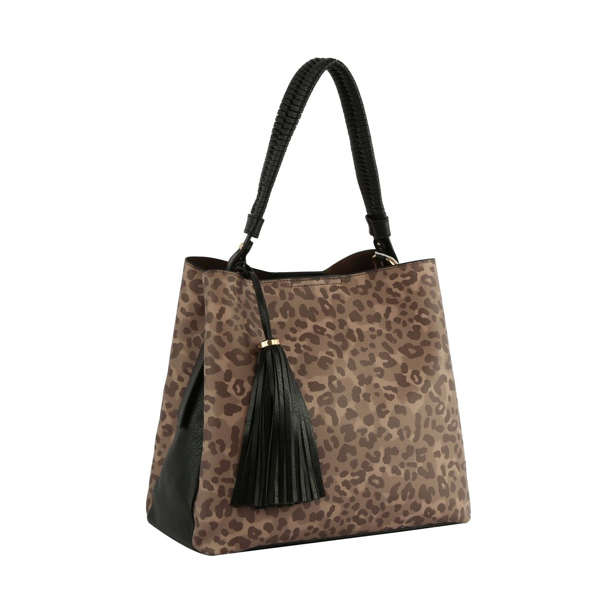 Kendall Black Leopard Purse