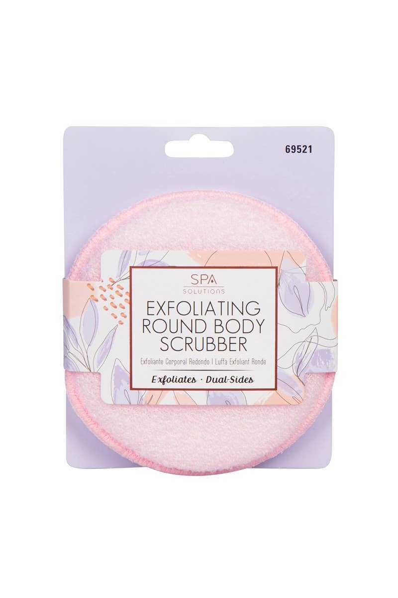 Exfoliating Round Body Scrubber in Pink