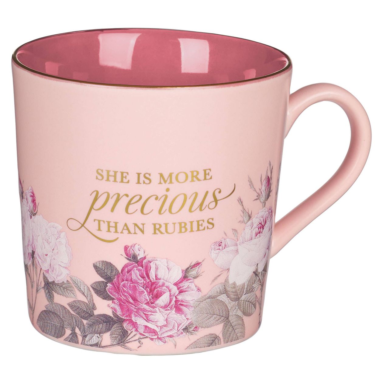 More Precious Than Rubies Floral Mug