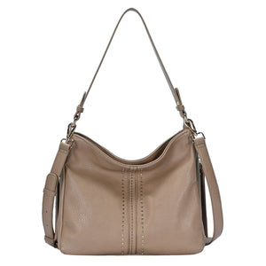 Mina Stud Accent Shoulder Hobo Bag