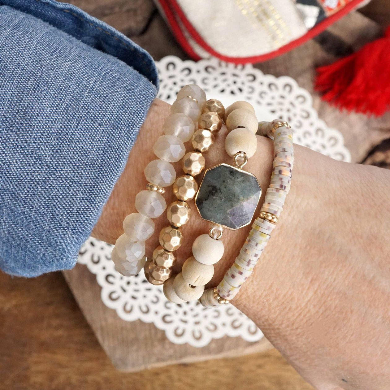 Boho Beaded Bracelets Set