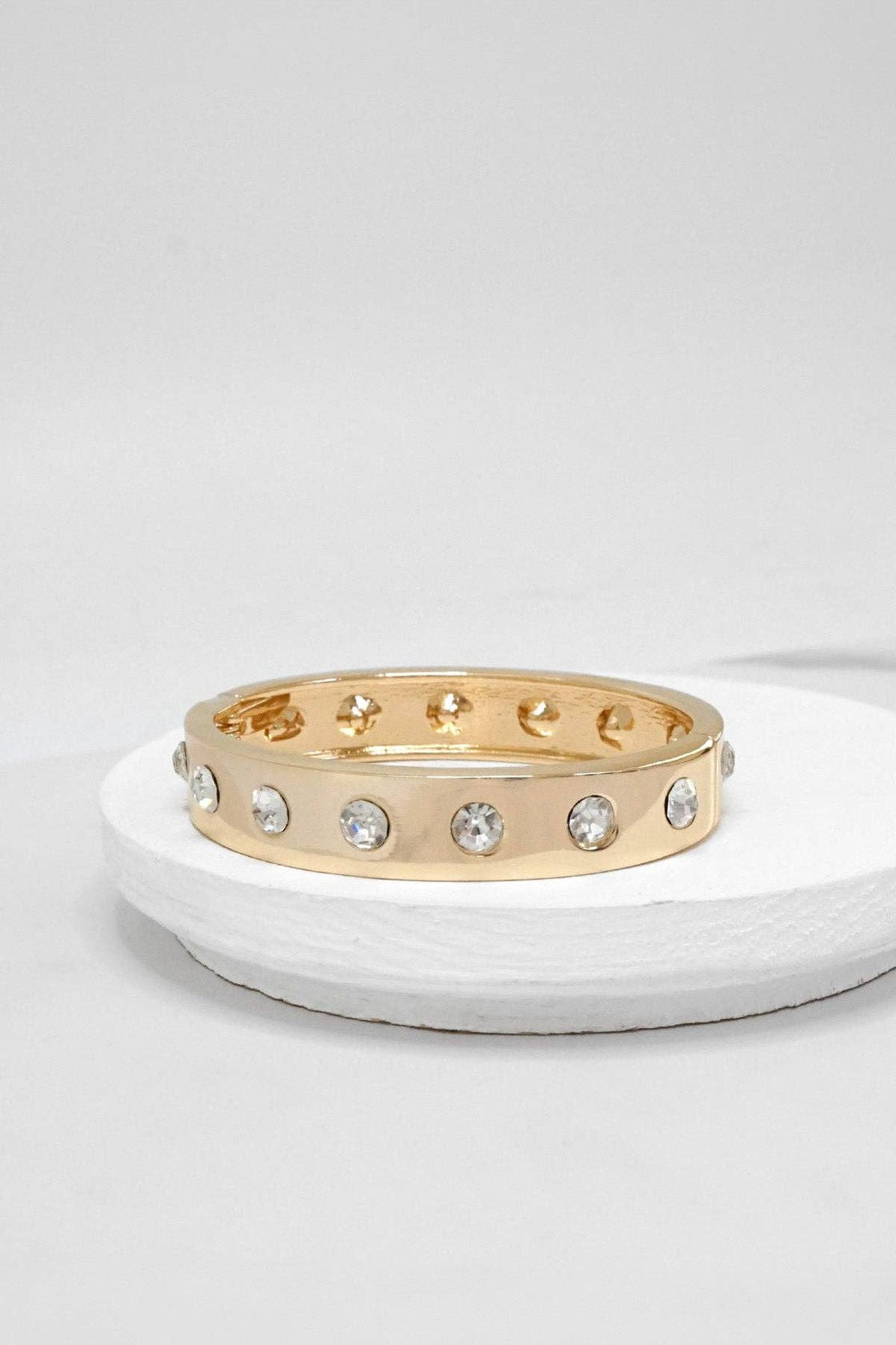 Diamond Stud Hinge Bangle