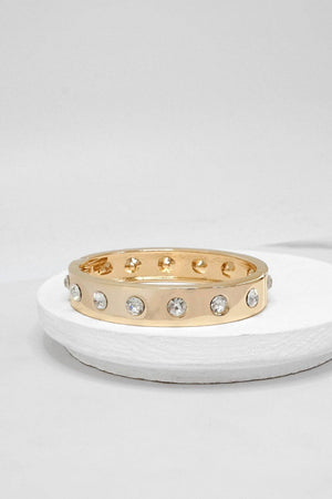 Diamond Stud Hinge Bangle