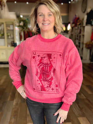 Vintage Queen of Hearts Sweatshirt