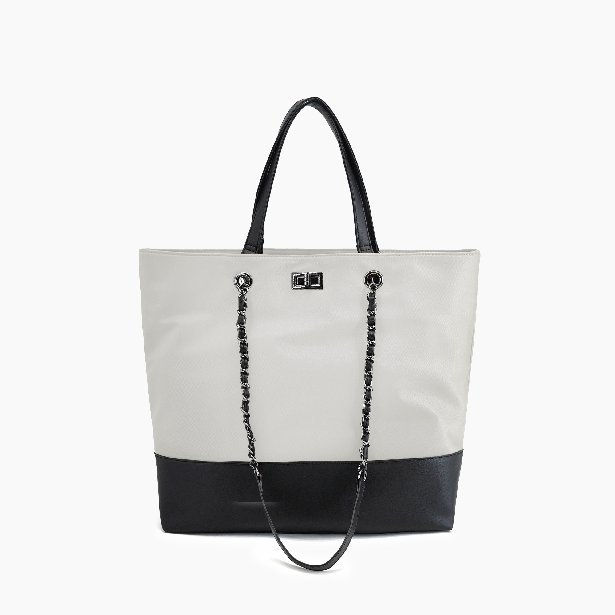 Nylon Tote in Ivory or Taupe