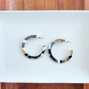 Camy Hoops / Acrylic Hoop Earrings