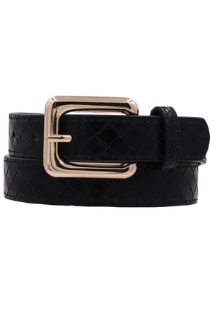 Rounded Square Weave Strap Belt