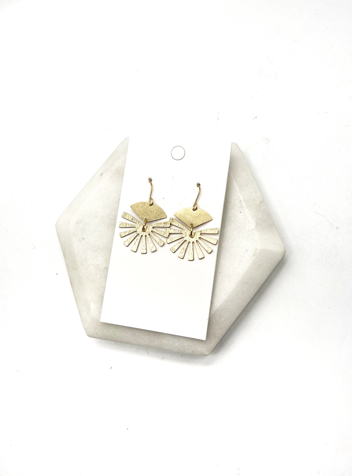 Sunnie Gold Sunburst Metal Statement Earrings