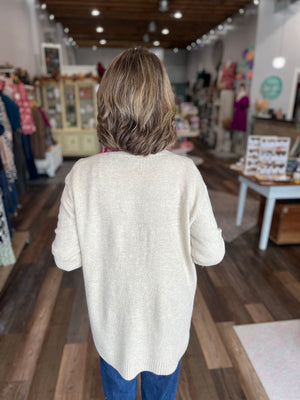 Open Front Cardigan with Pockets