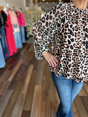 Make It Look Easy Animal Print Top