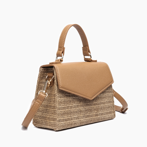 Coastal Straw Envelope Crossbody Bag