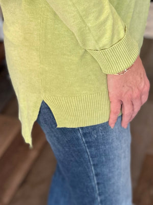 Matcha Green Front Seam Sweater