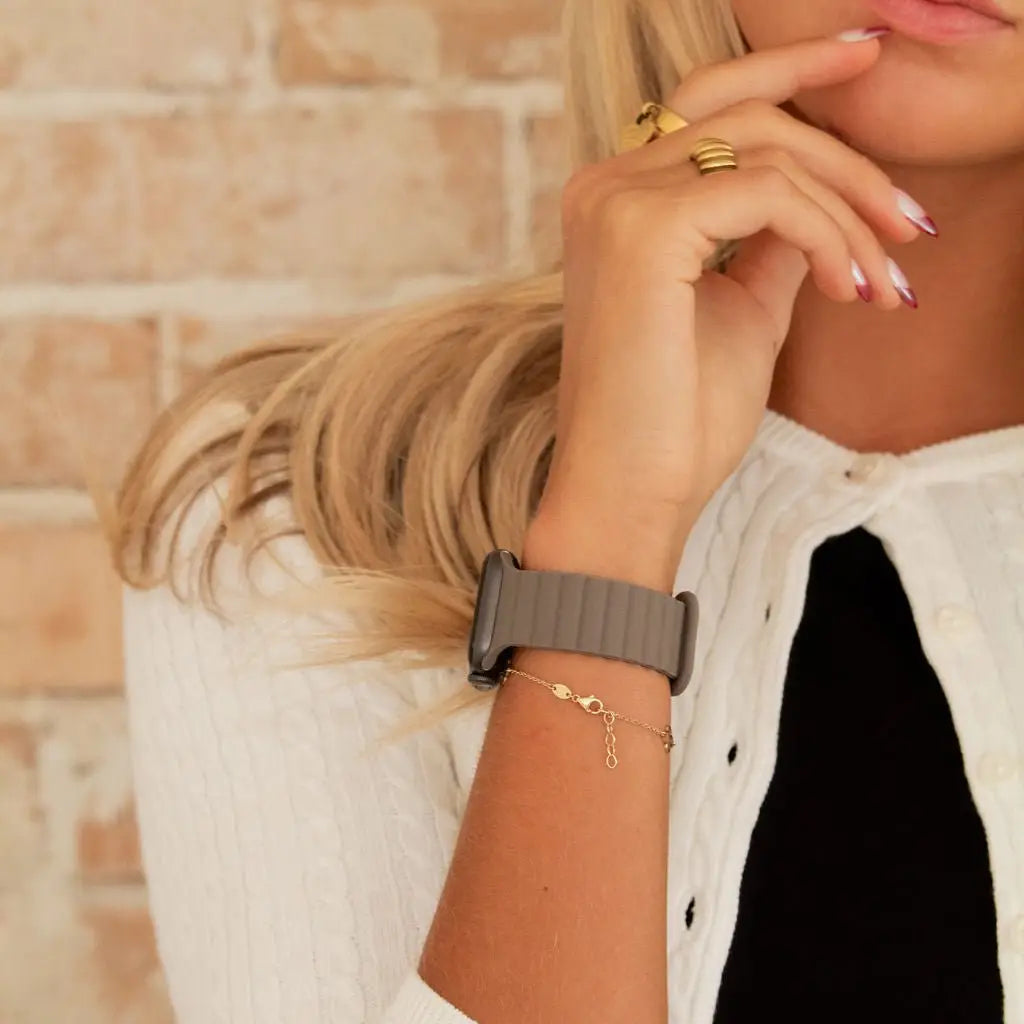 Magnetic Loop Watch Band in Nude or Ash Brown