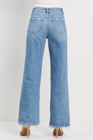 High Rise and Grind Wide Leg Jeans