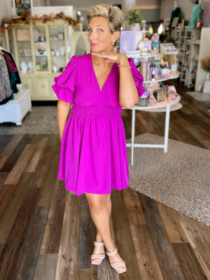 Berry and Bright Dress in Magenta