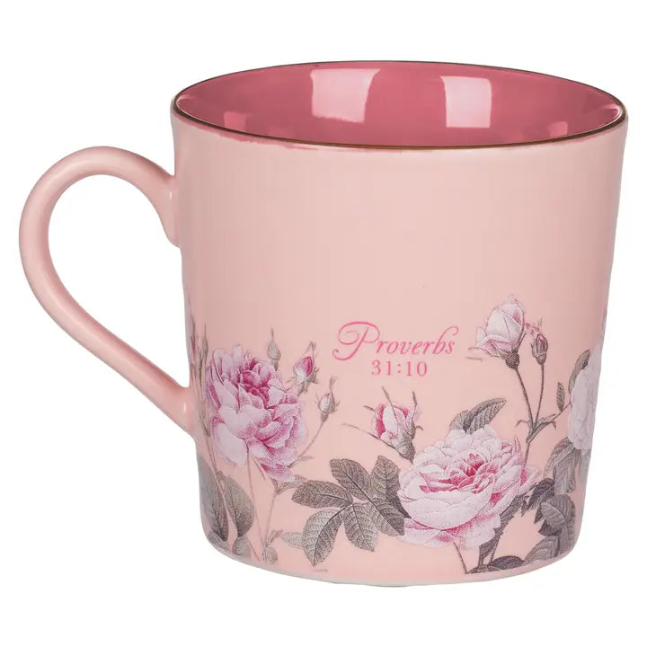 More Precious Than Rubies Floral Mug