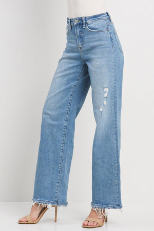 High Rise and Grind Wide Leg Jeans