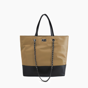 Nylon Tote in Ivory or Taupe