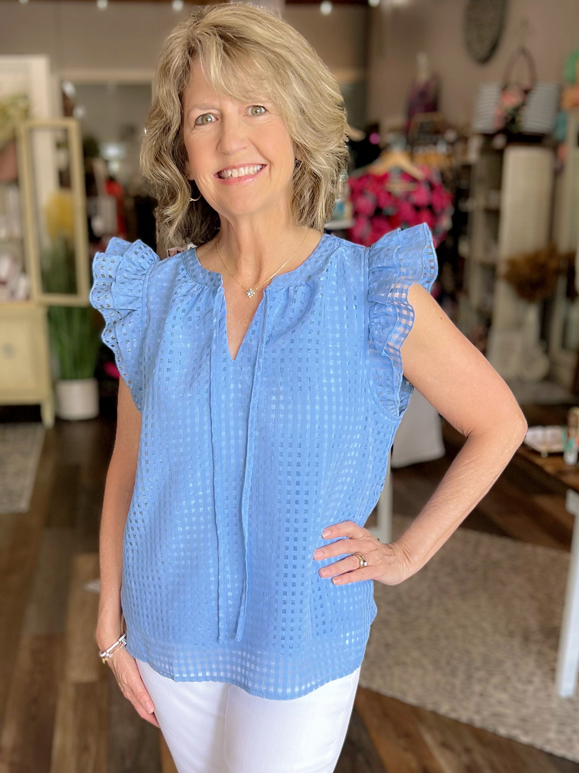 Pretty in Periwinkle Top