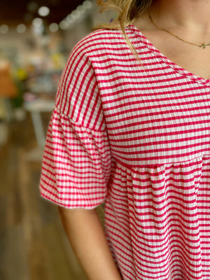 Let's Have Fun Gingham Top