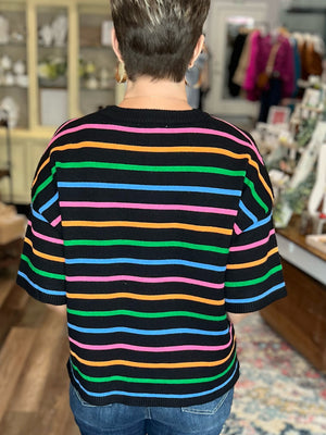 Perfect Pop of Color Striped Sweater