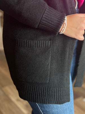 Open Front Cardigan with Pockets