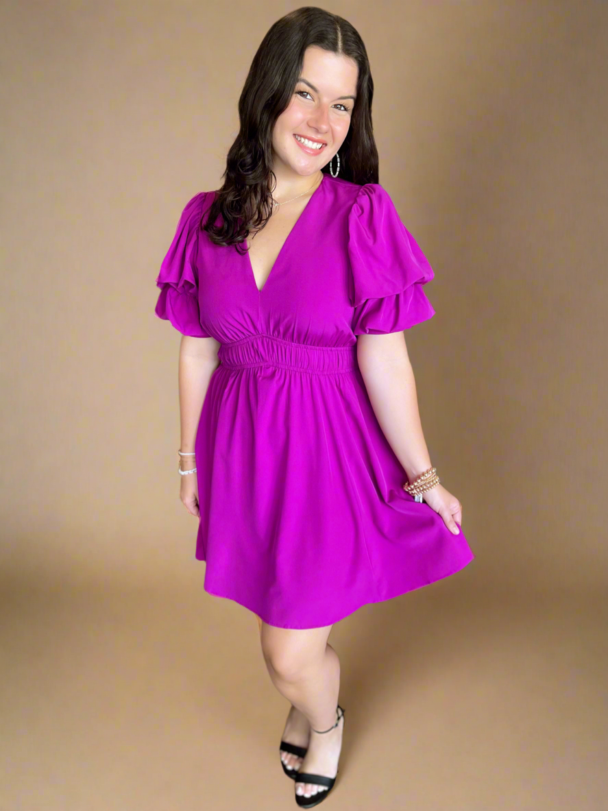 Berry and Bright Dress in Magenta