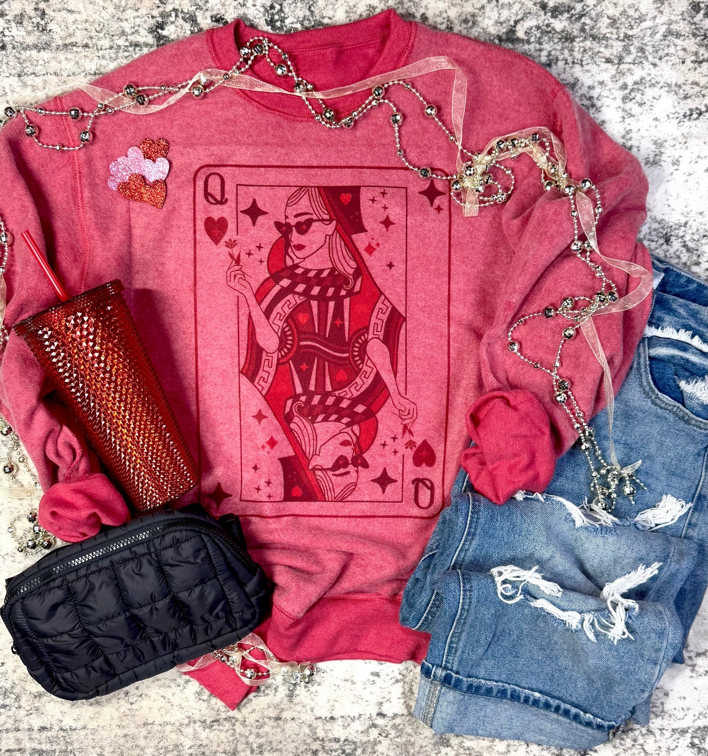 Vintage Queen of Hearts Sweatshirt