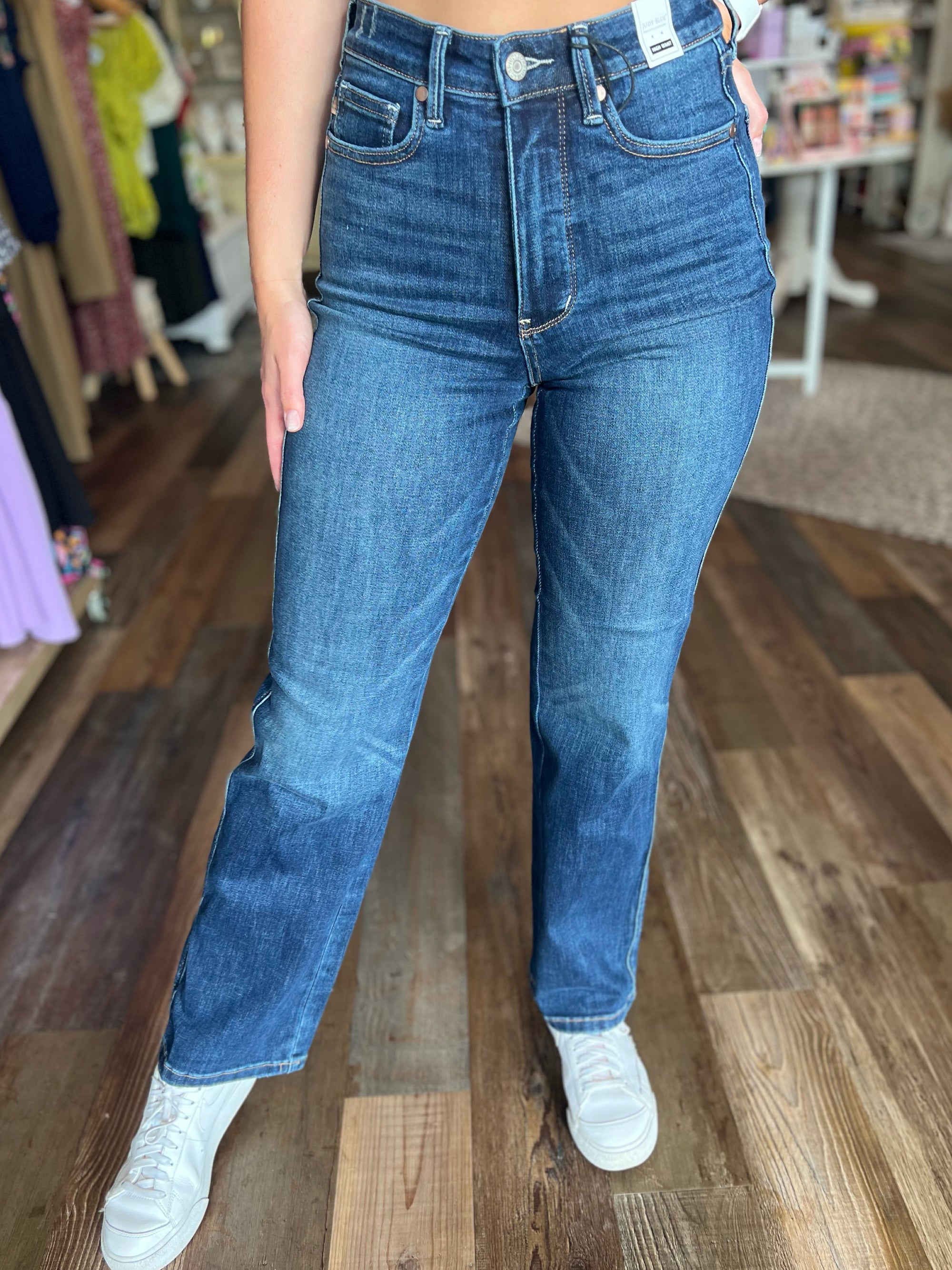 Judy Blue - High Waisted Tummy Control Classic Straight Jeans