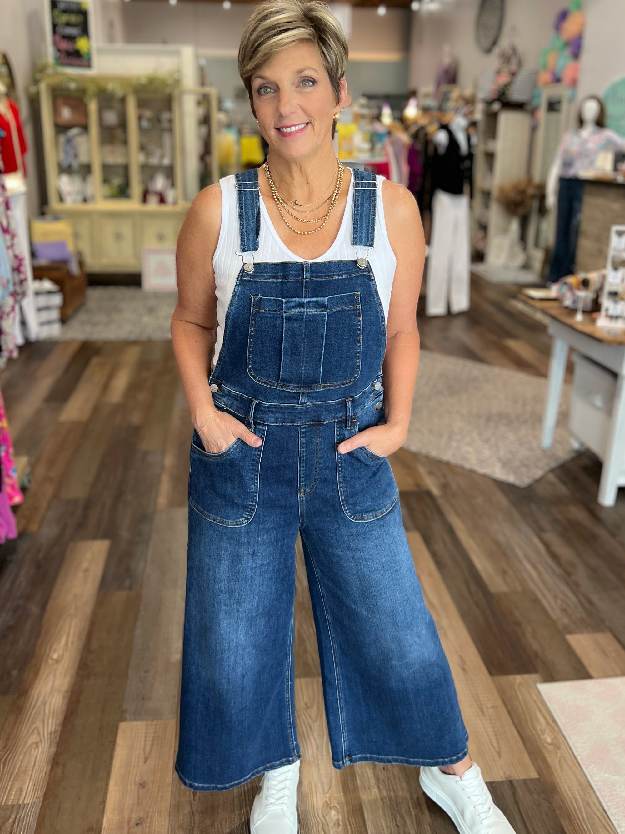 Scout Crop Wide Leg Overalls