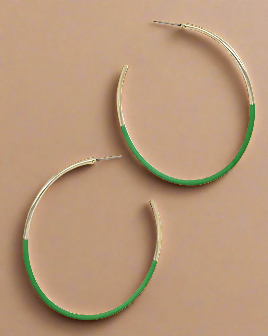 Green & Gold Skinny Hoop