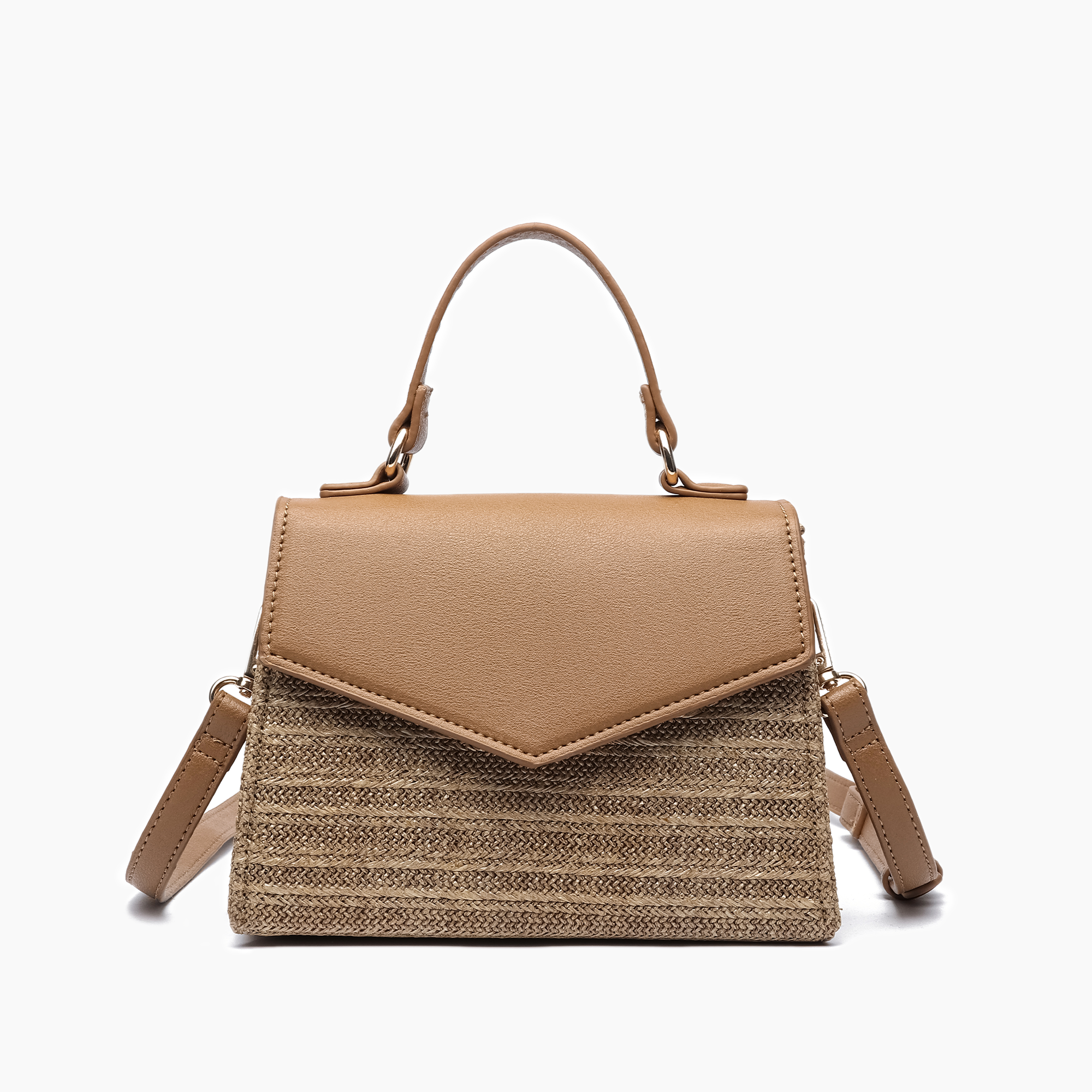 Coastal Straw Envelope Crossbody Bag