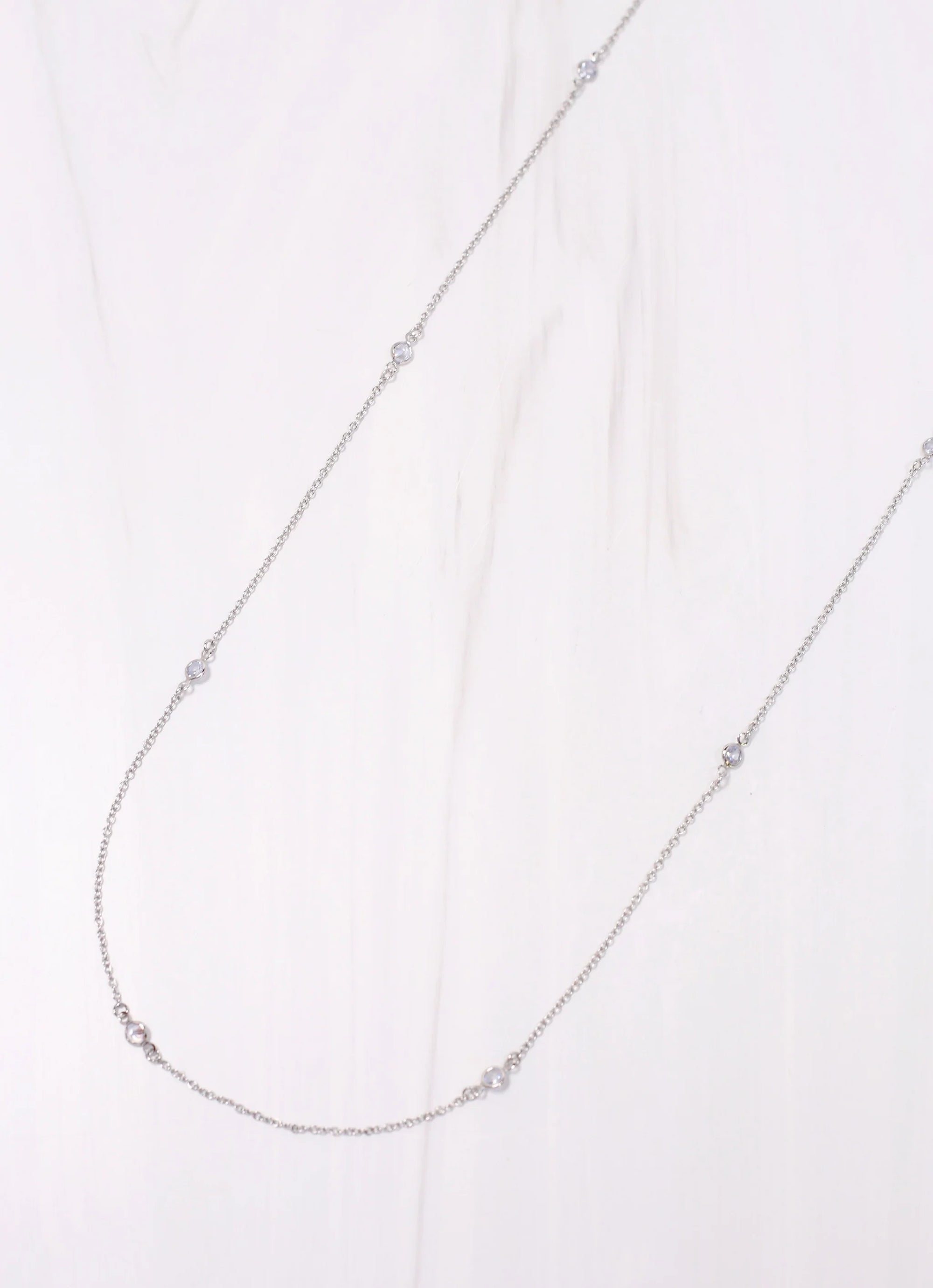 Carleton CZ Necklace in Silver