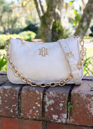 Joan Crossbody in Shimmer Champagne