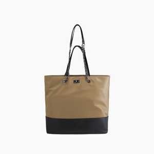 Nylon Tote in Ivory or Taupe