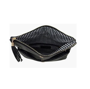 Pamela Envelope Zipper Clutch/Crossbody with Tassel