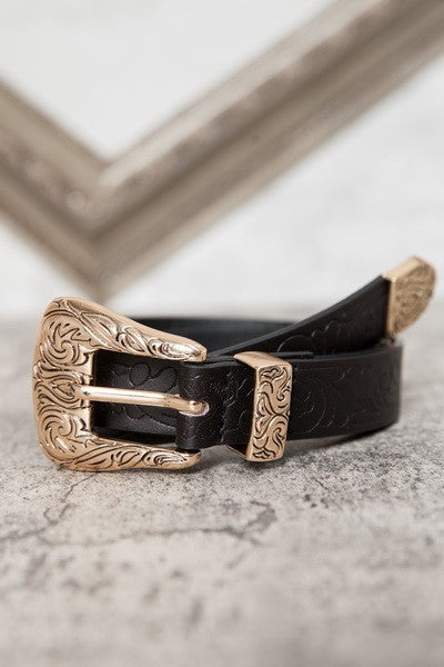 Western Designed Leather Belt - Angie's Strength & Style Boutique