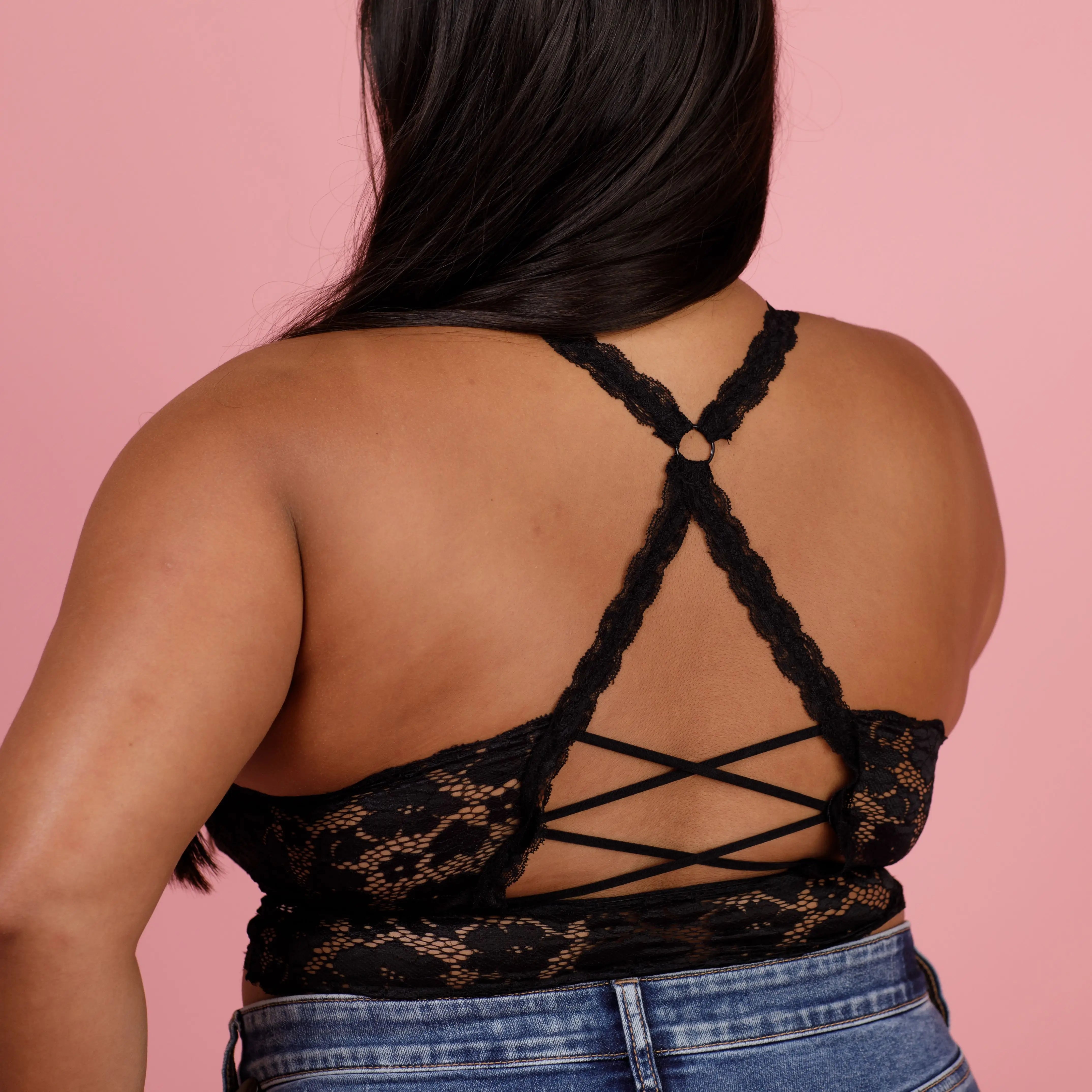 Juliette Deluxe Lace Bralette - Black - Angie's Strength & Style